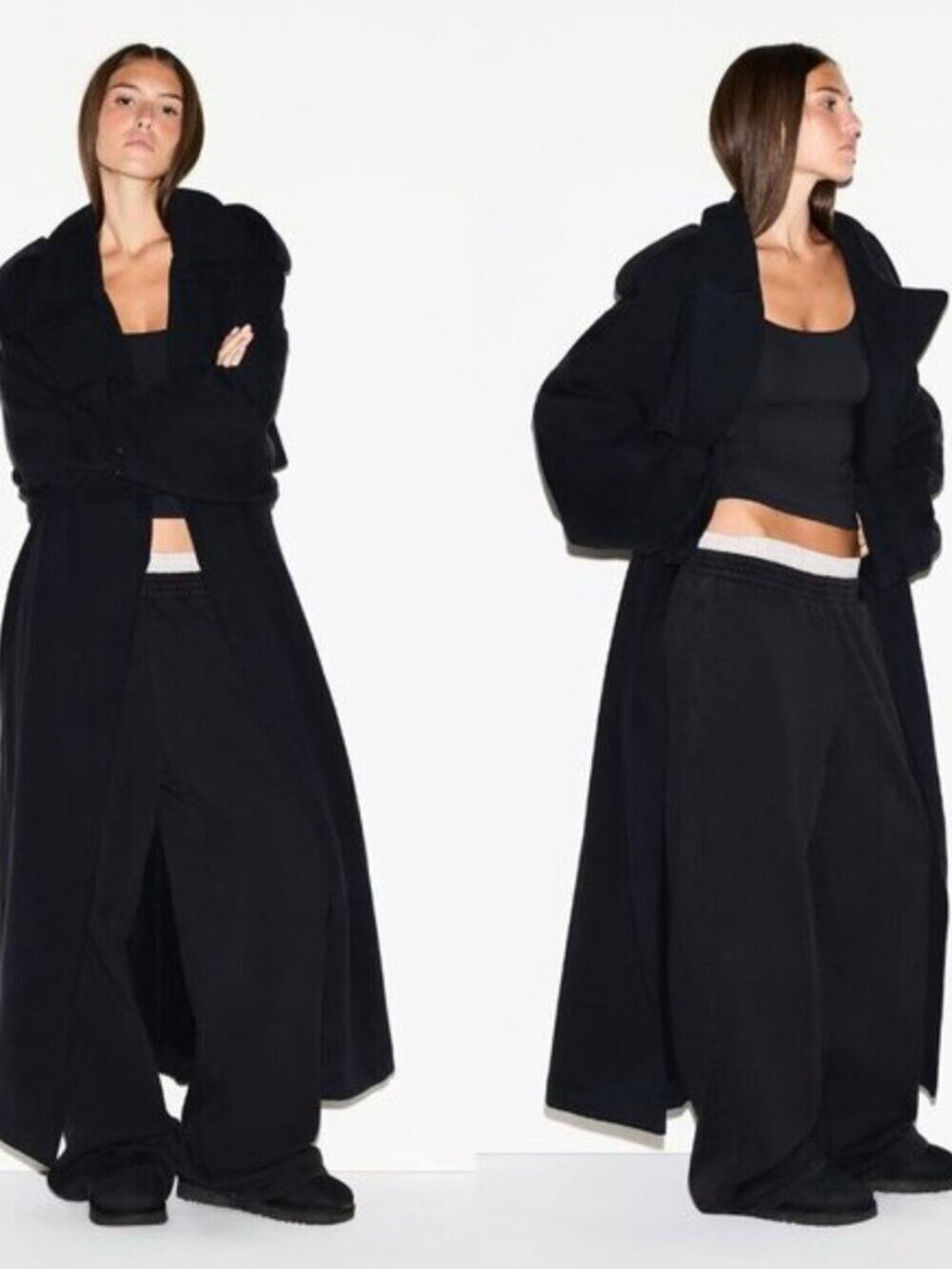 NWT Skims Boyfriend Oversized Fleece Trench Coat Size XL